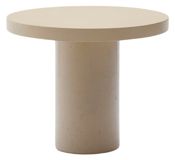 Kave Home Béžový cementový zahradní stůl Aiguablava 90 cm