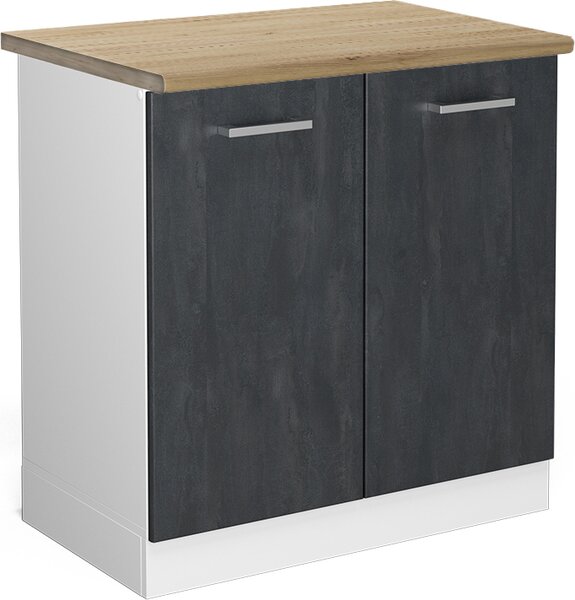 Skříňka pod dřez Vicco R-Line Černý beton 80 cm PD Dub, Model 47624