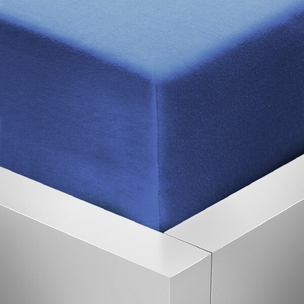 Stanex Jersey napínací prostěradlo královsky modré ROZMĚR: (š/d/v) 200 x 220 x 20 cm, Barva: KRÁLOVSKY MODRÉ