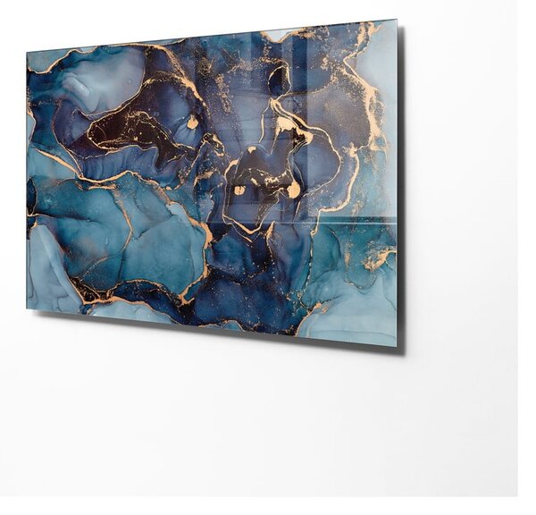 Skleněný obraz 100x70 cm Dark Marble – Wallity