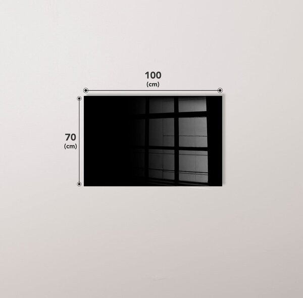 Skleněný obraz 100x70 cm Dark Marble – Wallity