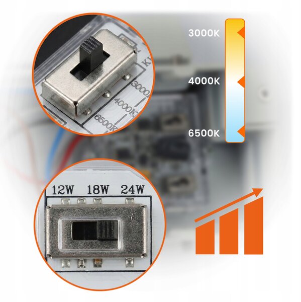 Smart LED LED venkovní nástěnná lampa 3CCT 12-24W 2400Lm IP54 antracit