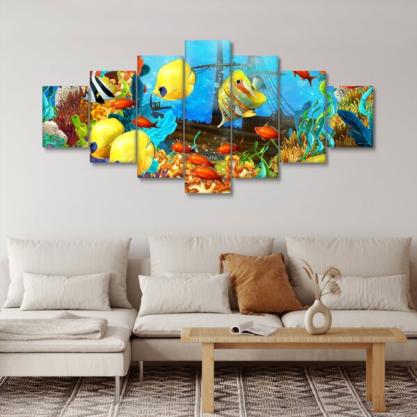 Obraz - Barevný korálový útes (210x100 cm)