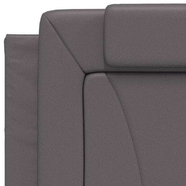 Postel Viana s matrací šedá 80 x 200 cm umělá kůže 3208757