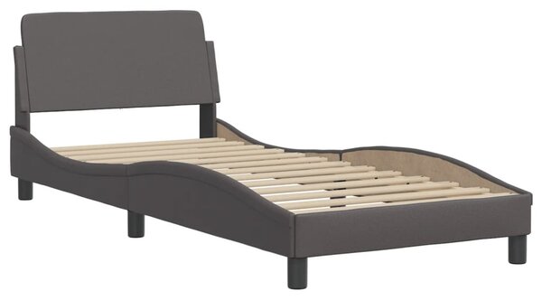 Postel Viana s matrací šedá 80 x 200 cm umělá kůže 3208757