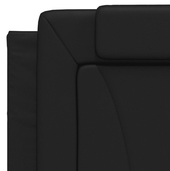 Postel Viana s matrací černá 100 x 200 cm umělá kůže 3208775