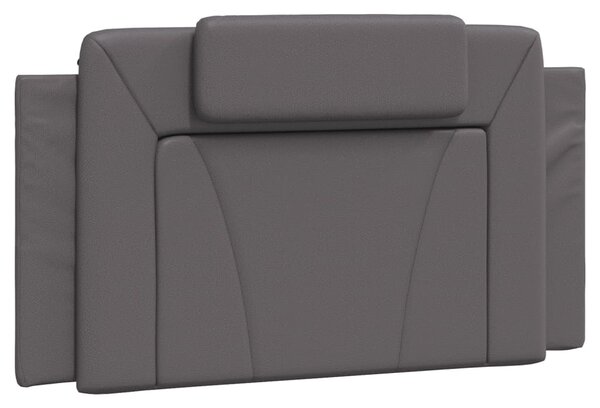 Postel Viana s matrací šedá 100 x 200 cm umělá kůže 3208778