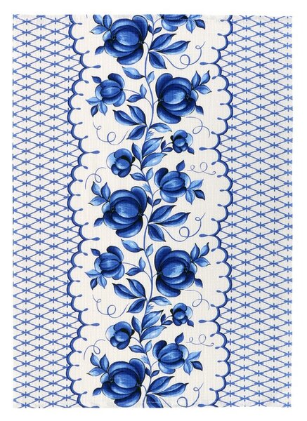 BELLATEX Kuchyňská utěrka 1 ks Modrá, Bílá 50x70 cm