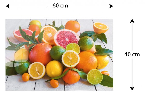 Allboards,Skleněná magnetická tabule- dekorativní obraz CITRUSY,TS64_30016