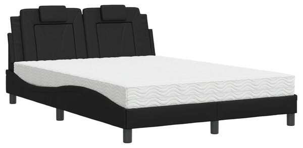Postel Viana s matrací černá 120 x 200 cm umělá kůže 3208782