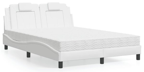 Postel Viana s matrací bílá 140 x 190 cm umělá kůže 3208790