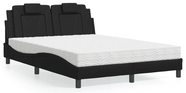 Postel Viana s matrací černá 120 x 200 cm umělá kůže 3208782