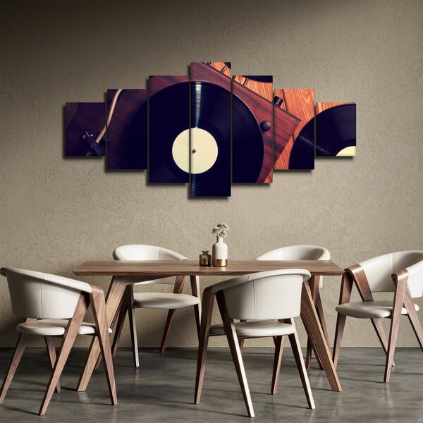 Obraz gramofonových desek (210x100 cm)