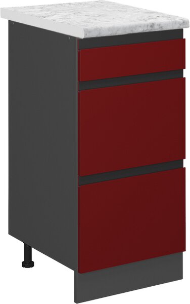 Spodní skříňka kuchyňské linky Vicco R-Line Červená 40 cm PD Mramor, Model 45644