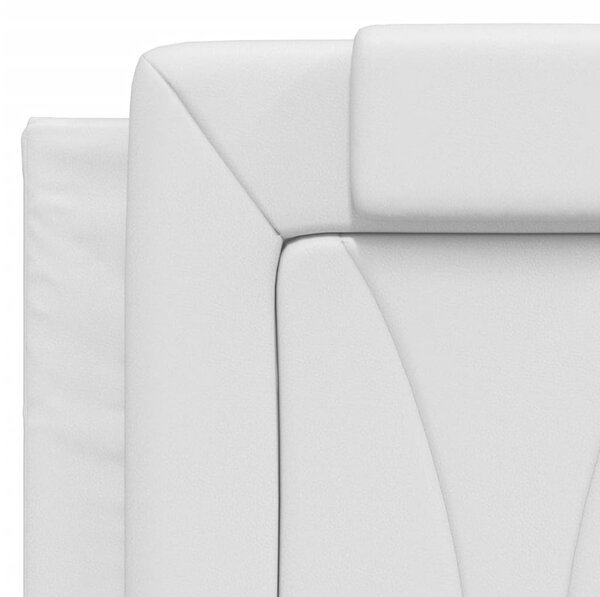 Postel Viana s matrací bílá 140 x 190 cm umělá kůže 3208790