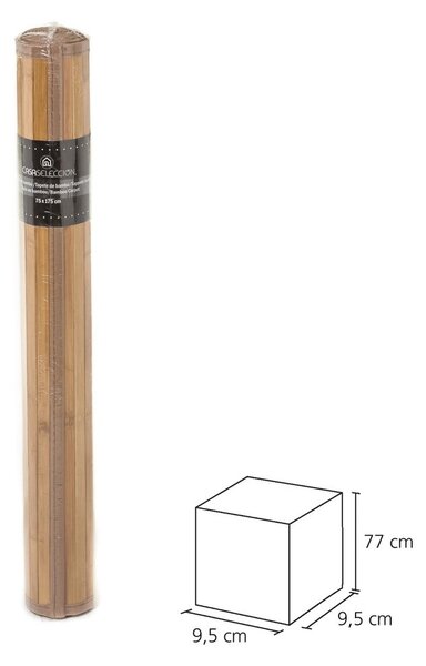 Tmavě hnědý bambusový koberec 75x175 cm – Casa Selección