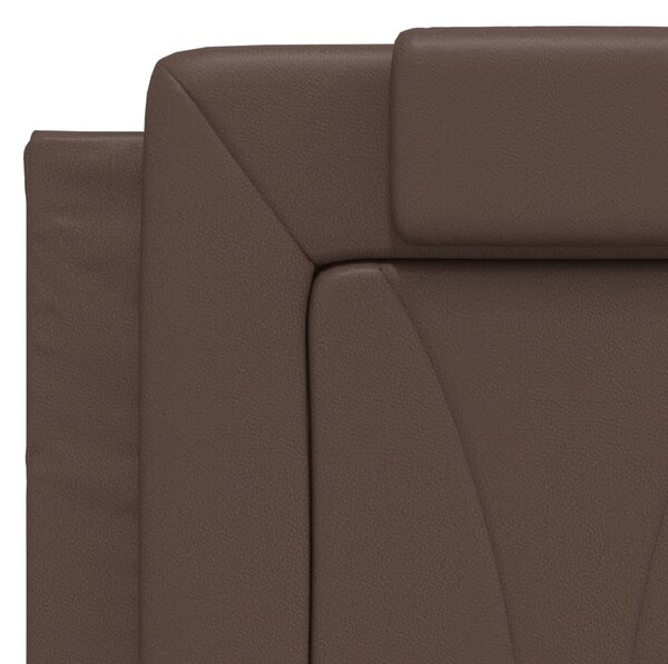 Postel Viana s matrací hnědá 120 x 200 cm umělá kůže 3208784