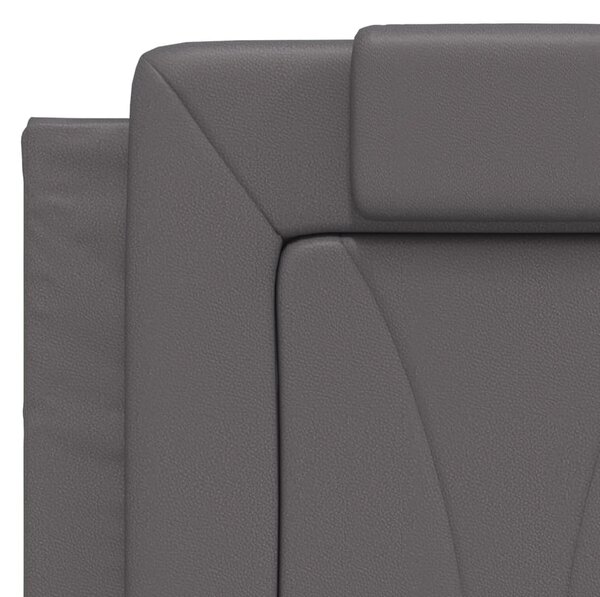 Postel Viana s matrací šedá 120 x 200 cm umělá kůže 3208785