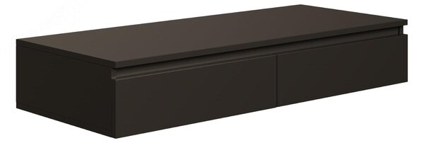 Selsey Bemmi - Závěsný psací stůl / toaletní stolek se zásuvkami, černý, 120 cm