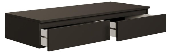 Selsey Bemmi - Závěsný psací stůl / toaletní stolek se zásuvkami, černý, 120 cm