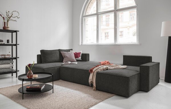 SEDACÍ SOUPRAVA, textil, tmavě šedá MID.YOU - Sedací soupravy, Online Only