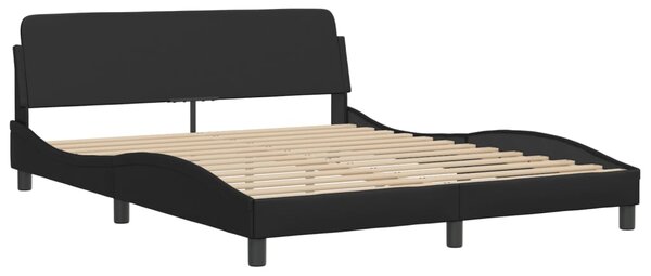 Postel Viana s matrací černá 160 x 200 cm umělá kůže 3208803