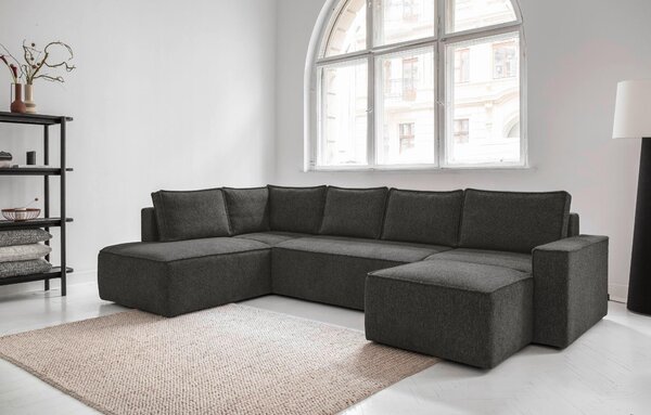 SEDACÍ SOUPRAVA, textil, tmavě šedá MID.YOU - Sedací soupravy, Online Only