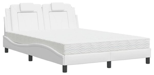 Postel Viana s matrací bílá 140 x 190 cm umělá kůže 3208790