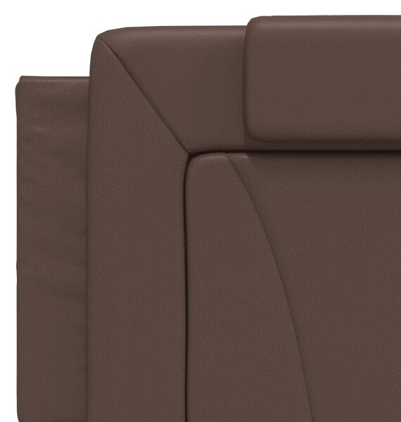 Postel Viana s matrací hnědá 160 x 200 cm umělá kůže 3208805