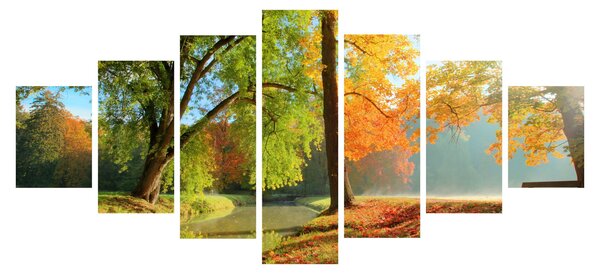 Obraz - Klidná podzimní krajina (210x100 cm)