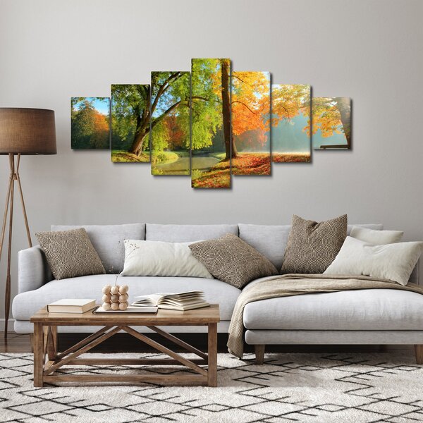 Obraz - Klidná podzimní krajina (210x100 cm)