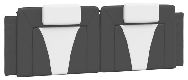 Postel Viana s matrací černá a bílá 160 x 200 cm umělá kůže 3208808