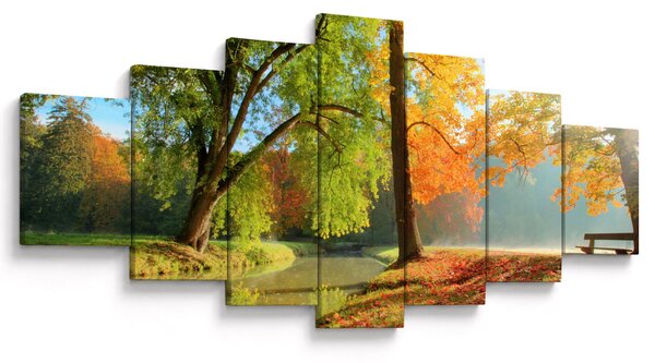 Obraz - Klidná podzimní krajina (210x100 cm)