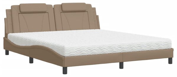 Postel Viana s matrací cappuccino 180 x 200 cm umělá kůže 3208814