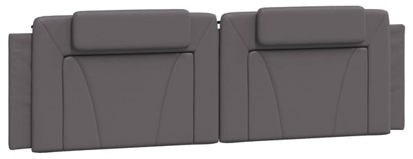 Postel Viana s matrací šedá 180 x 200 cm umělá kůže 3208813