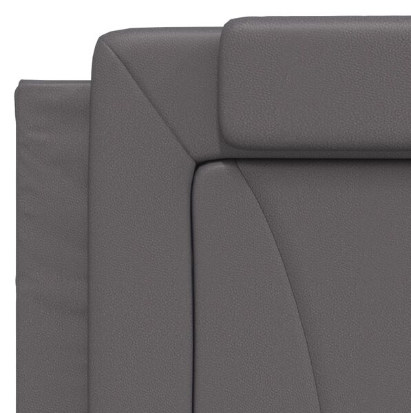 Postel Viana s matrací šedá 180 x 200 cm umělá kůže 3208813