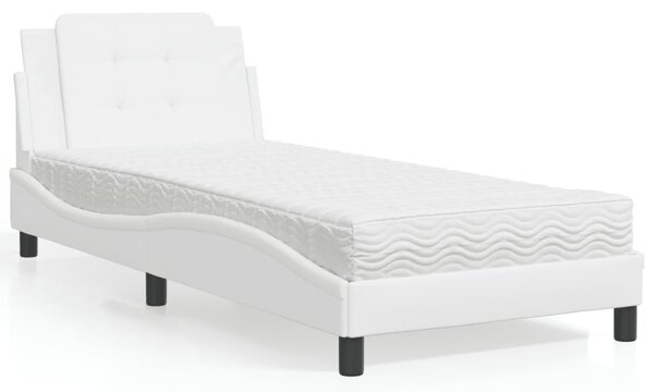 Rám postele bez matrace Zadar bílá 80 x 200 cm umělá kůže 3208825