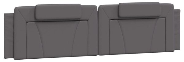 Postel Viana s matrací šedá 200 x 200 cm umělá kůže 3208820