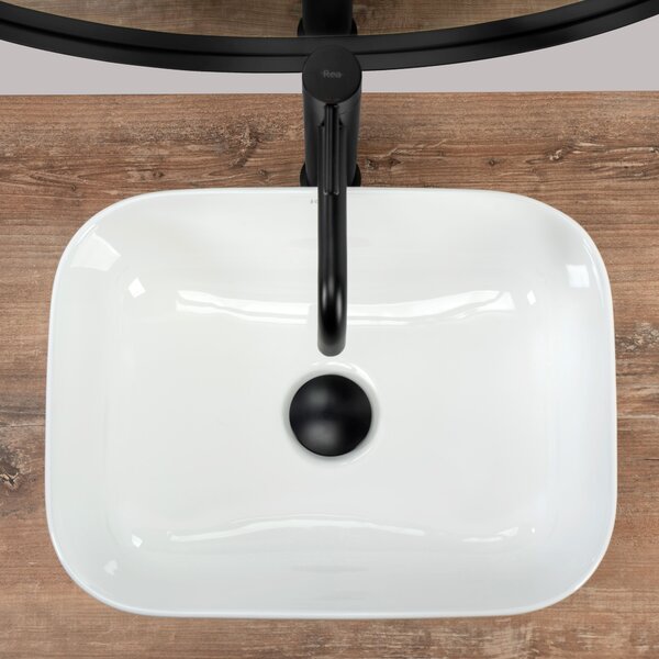 Rea Demi Mini, umyvadlo na desku 400x305x140 mm, bílá, REA-U5064