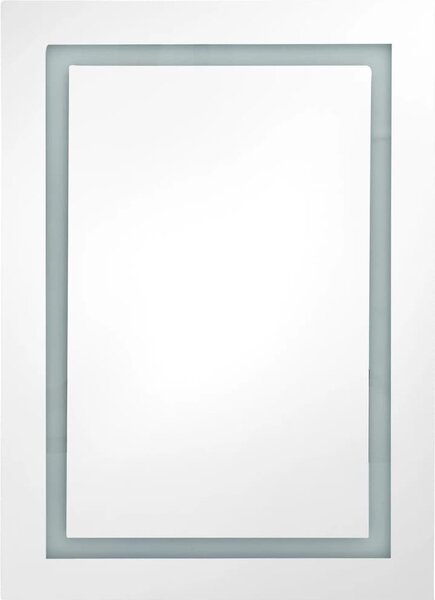 LED koupelnová skříňka se zrcadlem dub 50 x 13 x 70 cm