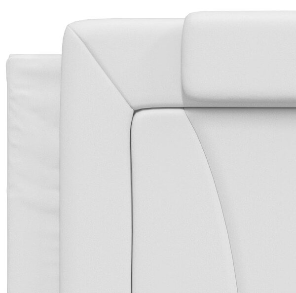 Postel Viana s matrací bílá 200 x 200 cm umělá kůže 3208818