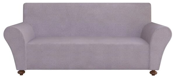 Strečový potah na pohovku šedý polyesterový žerzej