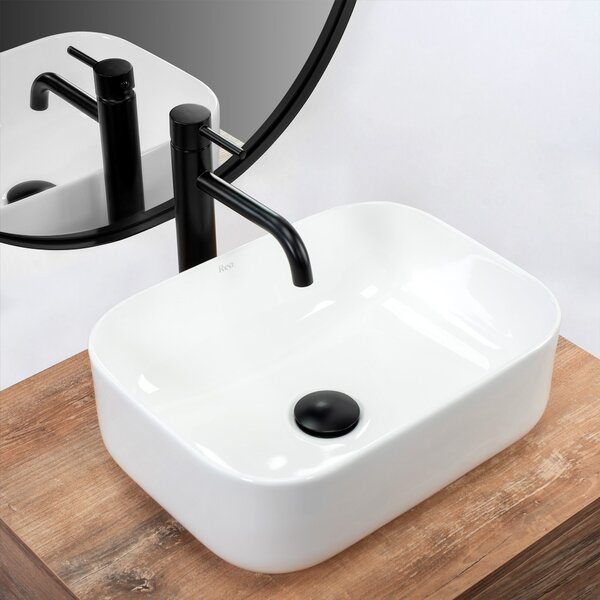 Rea Demi Mini, umyvadlo na desku 400x305x140 mm, bílá, REA-U5064