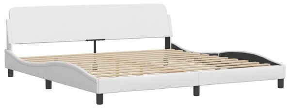 Postel Viana s matrací bílá 200 x 200 cm umělá kůže 3208818