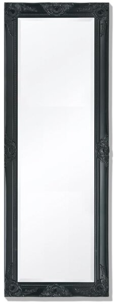 Nástěnné zrcadlo barokní styl 140 x 50 cm černé