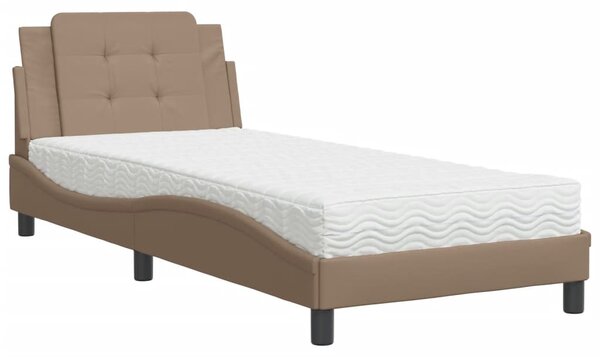 Rám postele bez matrace Zadar cappuccino 80 x 200 cm umělá kůže 3208828