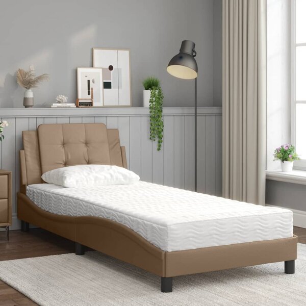 Rám postele bez matrace Zadar cappuccino 80 x 200 cm umělá kůže 3208828