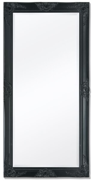 Nástěnné zrcadlo v barokním stylu 120x60 cm černé