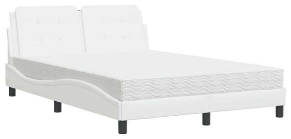 Rám postele bez matrace Zadar bílá 140 x 190 cm umělá kůže 3208860
