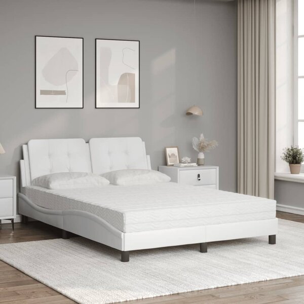 Rám postele bez matrace Zadar bílá 140 x 190 cm umělá kůže 3208860